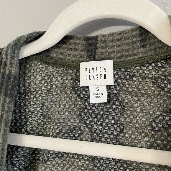 Peyton Jensen waffle knit camouflage duster - Picture 3 of 6